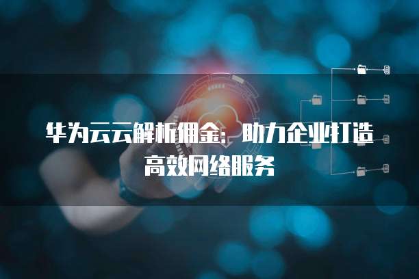 华为云云解析佣金:助力企业打造高效网络服务