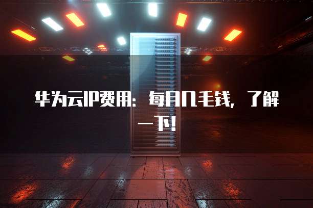 华为云IP费用:每月几毛钱,了解一下!