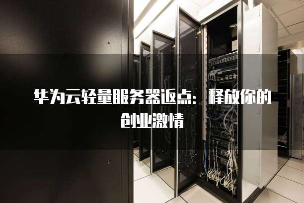 华为云轻量服务器返点:释放你的创业激情