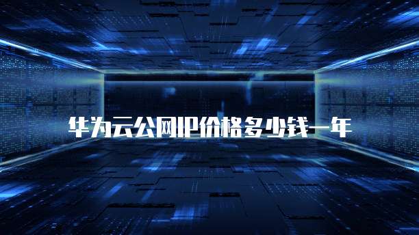 华为云公网IP价格多少钱一年