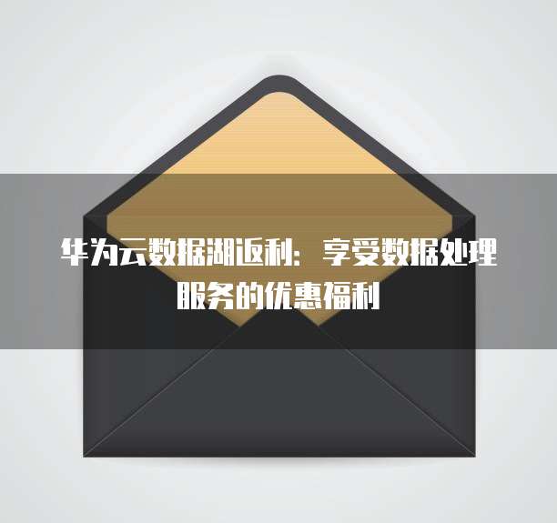 华为云数据湖返利:享受数据处理服务的优惠福利