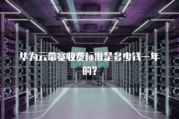 华为云带宽收费标准是多少钱一年的?