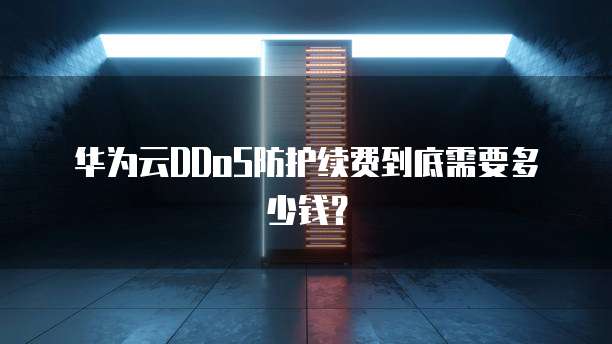 华为云DDoS防护续费到底需要多少钱?