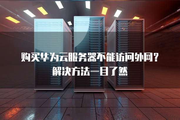 购买华为云服务器不能访问外网?解决方法一目了然