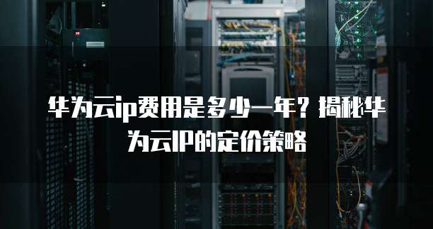 华为云ip费用是多少一年?揭秘华为云IP的定价策略
