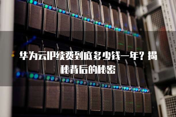 华为云IP续费到底多少钱一年?揭秘背后的秘密