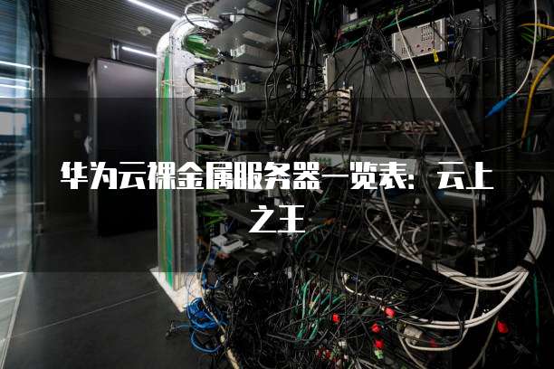 华为云裸金属服务器一览表:云上之王