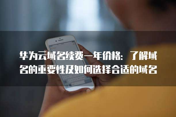 华为云域名续费一年价格:了解域名的重要性及如何选择合适的域名
