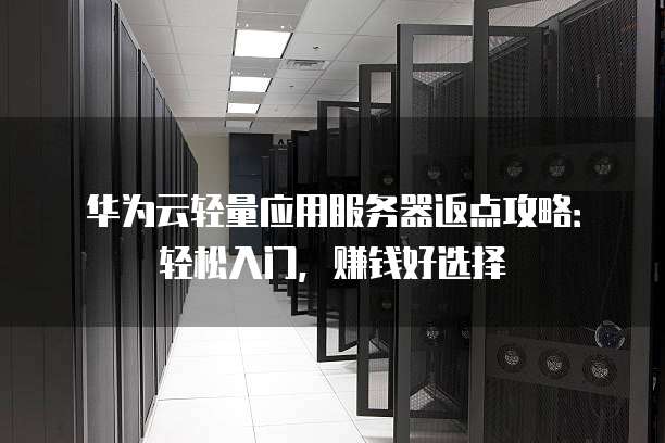 华为云轻量应用服务器返点攻略:轻松入门,赚钱好选择