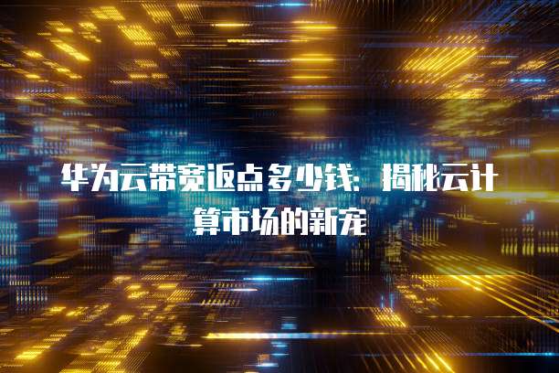 华为云带宽返点多少钱：揭秘云计算市场的新宠