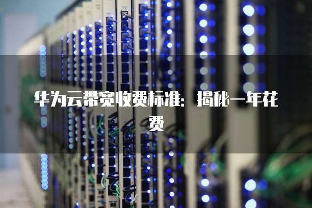 华为云带宽收费标准:揭秘一年花费