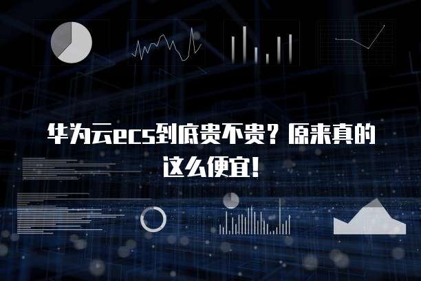 华为云ecs到底贵不贵?原来真的这么便宜!