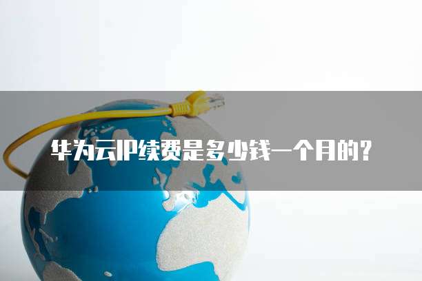 华为云IP续费是多少钱一个月的?