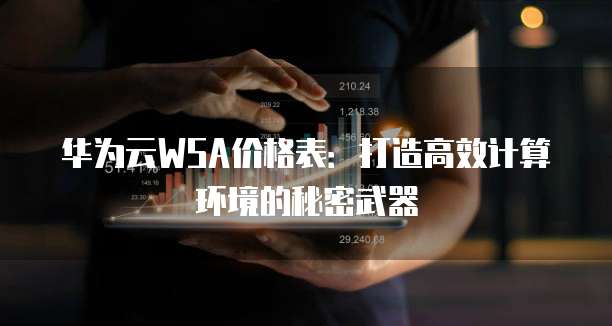 华为云WSA价格表:打造高效计算环境的秘密武器
