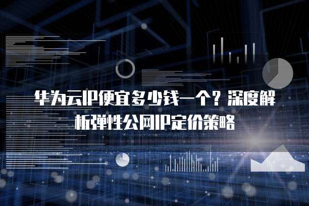 华为云IP便宜多少钱一个?深度解析弹性公网IP定价策略