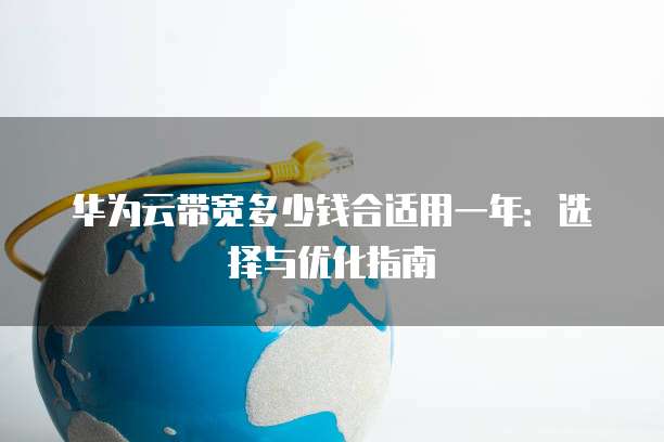 华为云带宽多少钱合适用一年:选择与优化指南