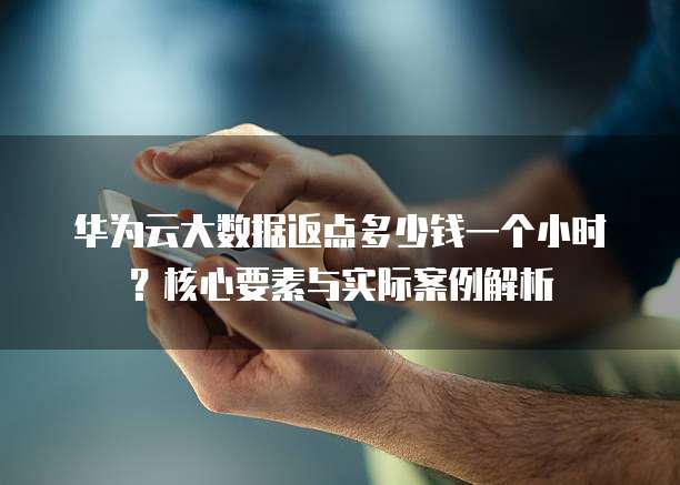 华为云大数据返点多少钱一个小时?核心要素与实际案例解析
