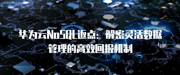 华为云NoSQL返点:解密灵活数据管理的高效回报机制