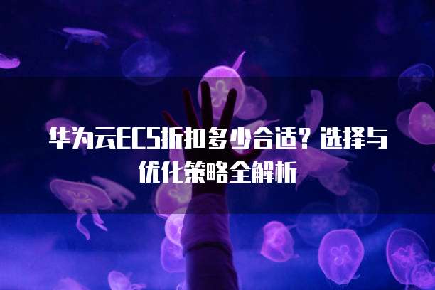 华为云ECS折扣多少合适?选择与优化策略全解析
