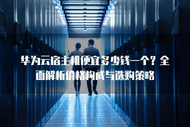 华为云宿主机便宜多少钱一个?全面解析价格构成与选购策略