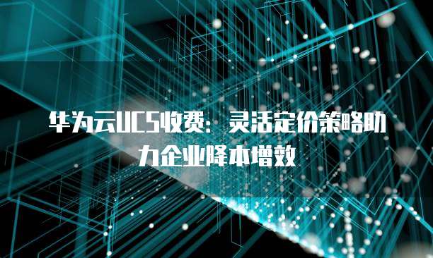 华为云UCS收费:灵活定价策略助力企业降本增效