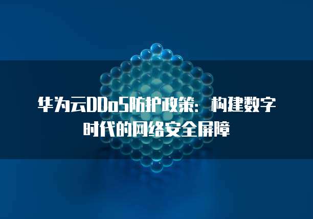 华为云DDoS防护政策:构建数字时代的网络安全屏障