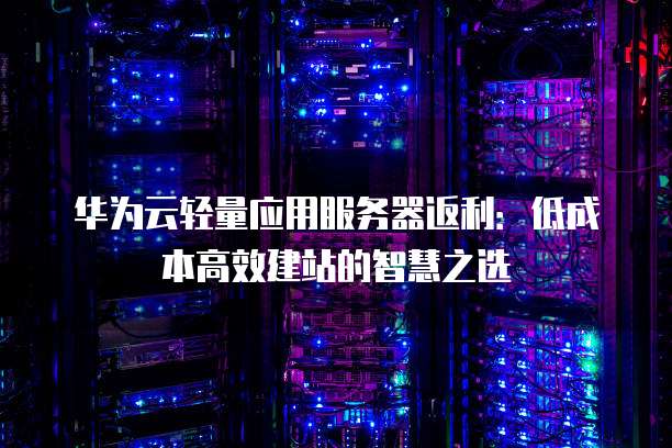 华为云轻量应用服务器返利:低成本高效建站的智慧之选