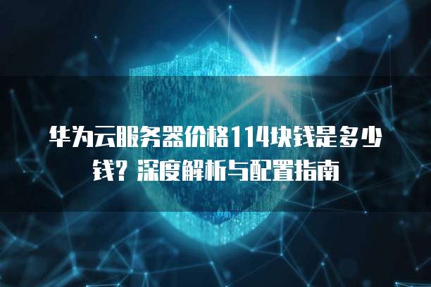 华为云服务器价格114块钱是多少钱?深度解析与配置指南