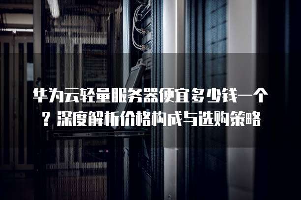 华为云轻量服务器便宜多少钱一个?深度解析价格构成与选购策略
