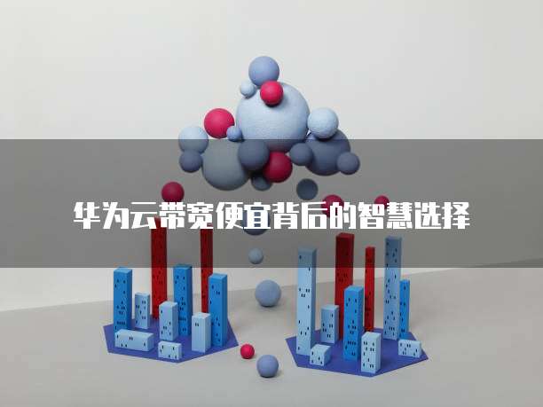 华为云带宽便宜背后的智慧选择