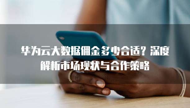 华为云大数据佣金多少合适？深度解析市场现状与合作策略