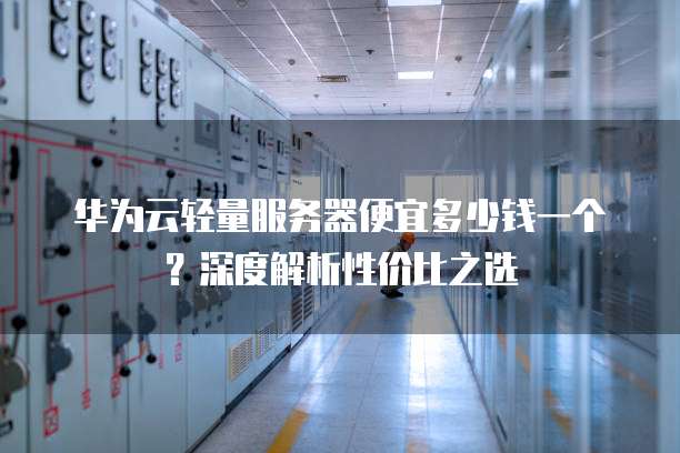 华为云轻量服务器便宜多少钱一个？深度解析性价比之选