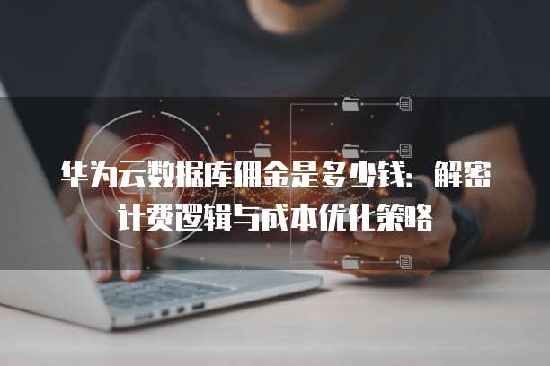 华为云数据库佣金是多少钱:解密计费逻辑与成本优化策略