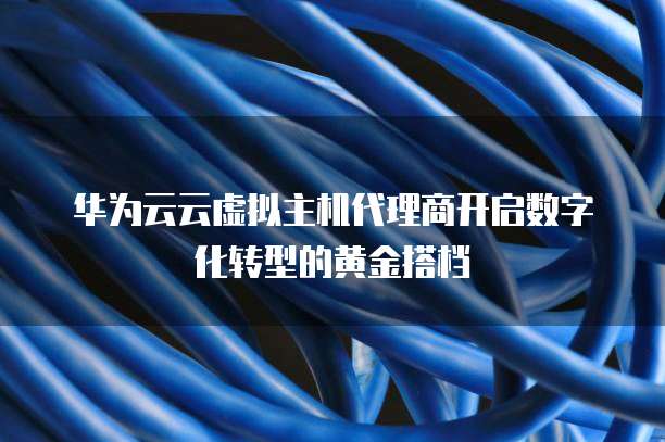 华为云云虚拟主机代理商开启数字化转型的黄金搭档
