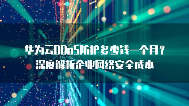 华为云DDoS防护多少钱一个月?深度解析企业网络安全成本