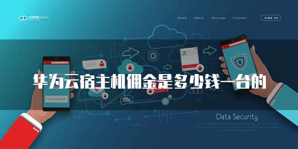 华为云宿主机佣金是多少钱一台的