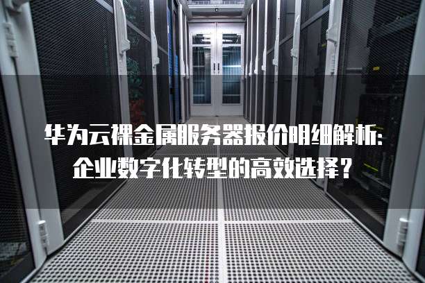 华为云裸金属服务器报价明细解析:企业数字化转型的高效选择?