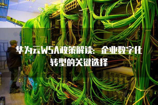 华为云WSA政策解读:企业数字化转型的关键选择