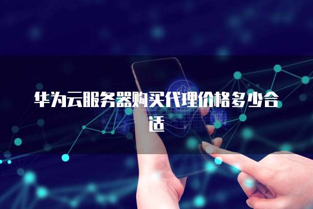 华为云服务器购买代理价格多少合适