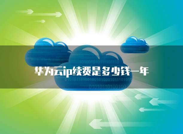 华为云ip续费是多少钱一年