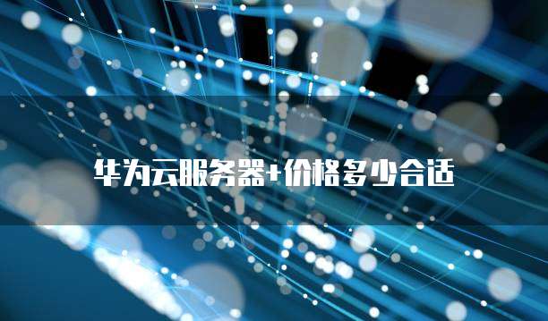 华为云服务器+价格多少合适