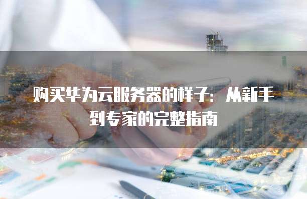 购买华为云服务器的样子:从新手到专家的完整指南