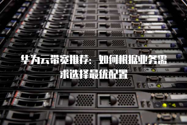 华为云带宽推荐:如何根据业务需求选择最优配置