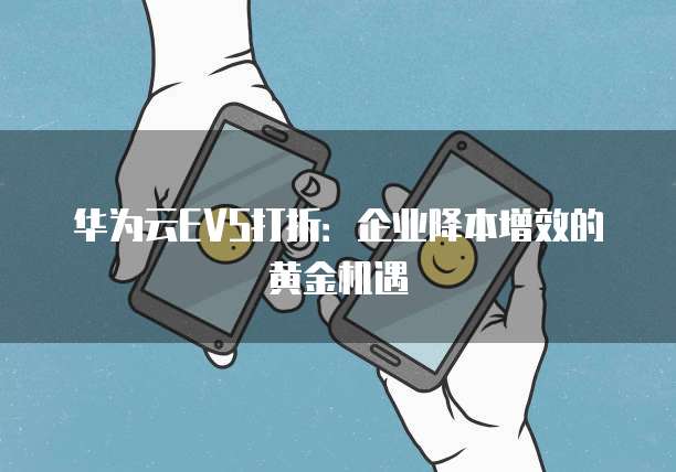 华为云EVS打折:企业降本增效的黄金机遇