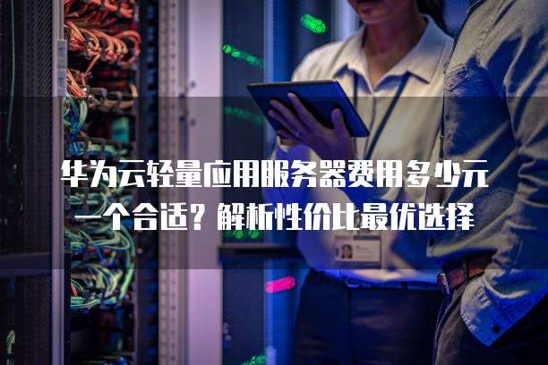 华为云轻量应用服务器费用多少元一个合适?解析性价比最优选择