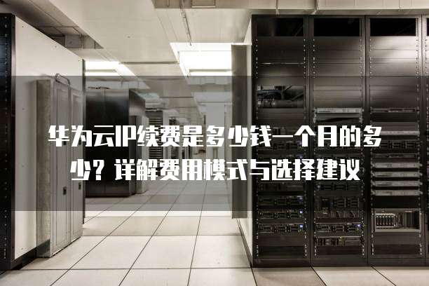 华为云IP续费是多少钱一个月的多少？详解费用模式与选择建议