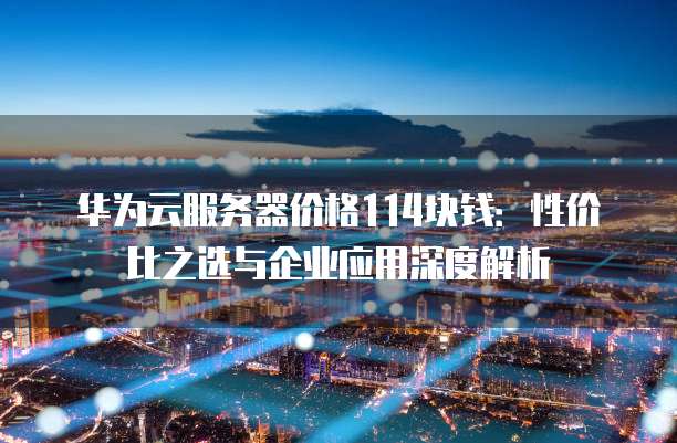 华为云服务器价格114块钱:性价比之选与企业应用深度解析