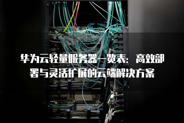 华为云轻量服务器一览表：高效部署与灵活扩展的云端解决方案