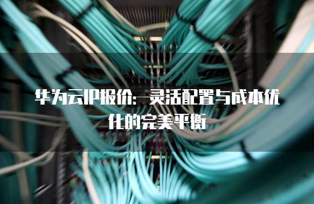 华为云IP报价:灵活配置与成本优化的完美平衡