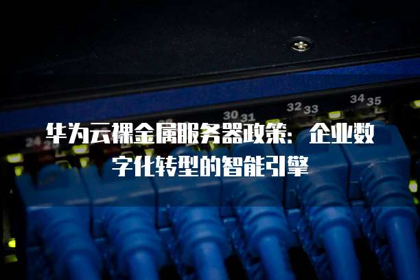华为云裸金属服务器政策:企业数字化转型的智能引擎
